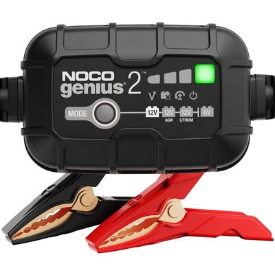 Caricabatterie Noco Genius2EU 2A - Automatico, Da 0V, Compatibile con 6V/12V Caricabatterie Noco Genius2EU 2A - Automatico, Da 0V, Compatibile con 6V/12V