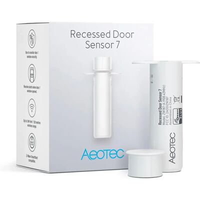 Aeotec Recessed Door Sensor 7 - Z-Wave White Aeotec Recessed Door Sensor 7 - Z-Wave White
