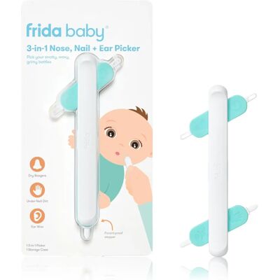 Fridababy 3-in-1 Nasensauger, Baby 3-in-1 Nose, Nail + Ear Picker Fridababy 3-in-1 Nasensauger, Baby 3-in-1 Nose, Nail + Ear Picker