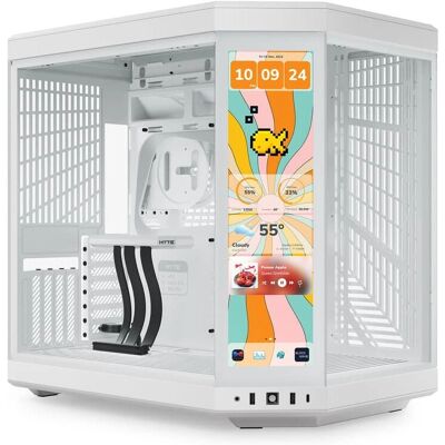 HYTE Y70 Touch - Boîtier PC - Écran Tactile 4K 14,1" - Neige Blanche HYTE Y70 Touch - Boîtier PC - Écran Tactile 4K 14,1" - Neige Blanche
