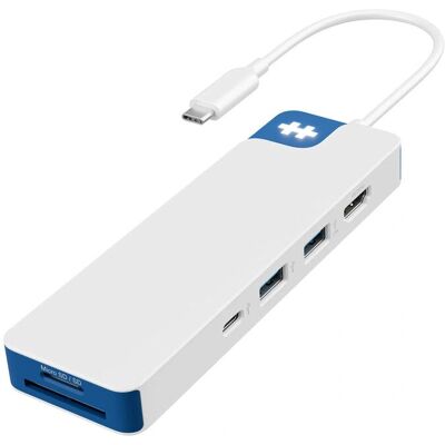 HYPER HD4102BUGL USB-C Hub - USB 3.2 Gen 1 - Blue & White - USB Hub HYPER HD4102BUGL USB-C Hub - USB 3.2 Gen 1 - Blue & White - USB Hub