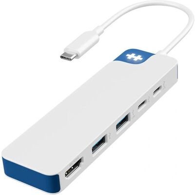 Hyper HD4101BUGL USB-C Hub - Blau/Weiß - 5000 Mbit/s Hyper HD4101BUGL USB-C Hub - Blau/Weiß - 5000 Mbit/s
