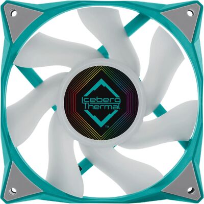 Ventilateur de boîtier PC Iceberg Thermal IceGALE ARGB 12cm - Turquoise Ventilateur de boîtier PC Iceberg Thermal IceGALE ARGB 12cm - Turquoise