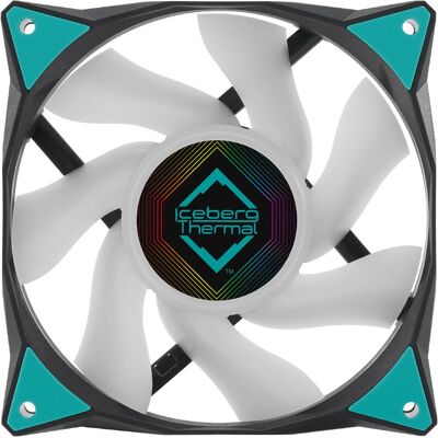 Ventilateur de boîtier PC Iceberg Thermal IceGALE ARGB 12cm Noir - Publicité Ventilateur de boîtier PC Iceberg Thermal IceGALE ARGB 12cm Noir - Publicité
