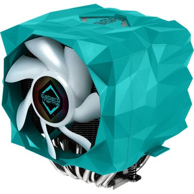 Refroidisseur de processeur Iceberg Thermal IceSLEET X9 Dual TR - 12cm, Turquoise - Publicité Refroidisseur de processeur Iceberg Thermal IceSLEET X9 Dual TR - 12cm, Turquoise - Publicité