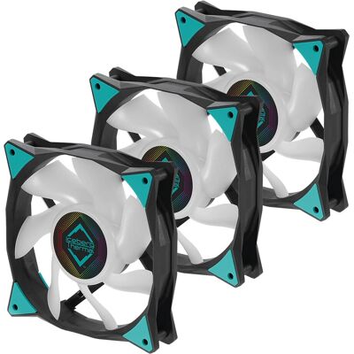 Ventilateur PC Iceberg Thermal IceGALE ARGB - 12cm Noir - 3 pcs Ventilateur PC Iceberg Thermal IceGALE ARGB - 12cm Noir - 3 pcs
