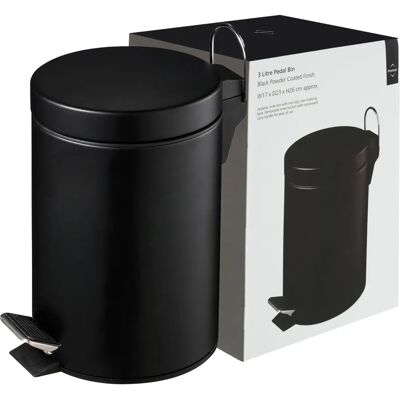 Poubelle Premier Housewares 3L, Noire Mate Poubelle Premier Housewares 3L, Noire Mate