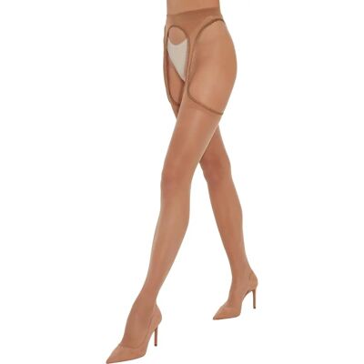 Fiore - Amour - 20DEN - Beige - Bas - Publicité Fiore - Amour - 20DEN - Beige - Bas - Publicité