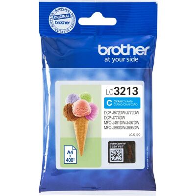 Brother LC3213C Cyan Ink Cartridge - Inkjet, 400 pages Brother LC3213C Cyan Ink Cartridge - Inkjet, 400 pages