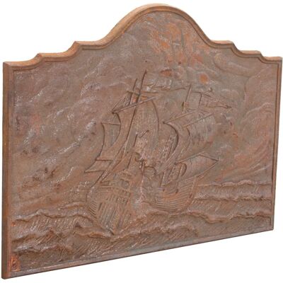 Plaque de cheminée Biscottini avec blason - Décoration & protection - Publicité Plaque de cheminée Biscottini avec blason - Décoration & protection - Publicité