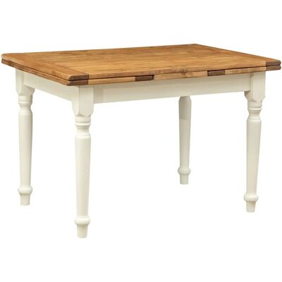 Table BISCOTTINI - Bois de tilo naturel, extensible, style campagne - Publicité Table BISCOTTINI - Bois de tilo naturel, extensible, style campagne - Publicité