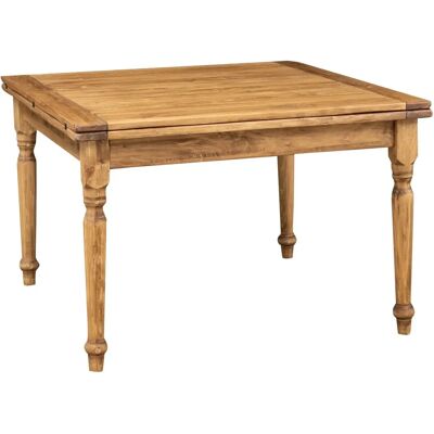 Biscottini Landhausstil Ausziehbarer Holztisch - 120x120cm bis 240cm Biscottini Landhausstil Ausziehbarer Holztisch - 120x120cm bis 240cm