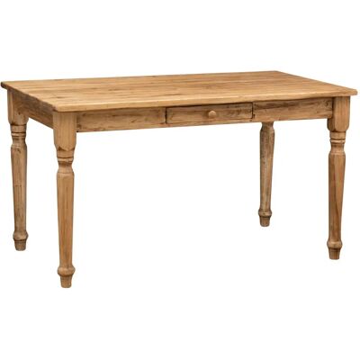 BISCOTTINI - Table en bois avec tiroir 140x80 cm - Artisanat italien rustique - Publicité BISCOTTINI - Table en bois avec tiroir 140x80 cm - Artisanat italien rustique - Publicité