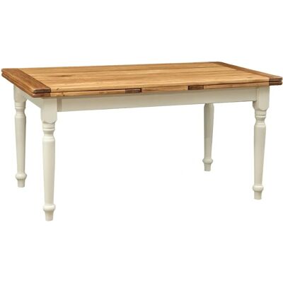 BISCOTTINI - Table extensible en bois massif italien - Style vintage rustique - 160x90 cm - Publicité BISCOTTINI - Table extensible en bois massif italien - Style vintage rustique - 160x90 cm - Publicité
