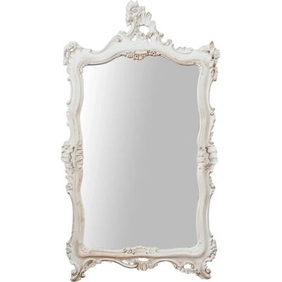 Biscottini - Specchio da Parete - Stile Barocco Elegante, Finitura Bianca Antica - Made in Italy Biscottini - Specchio da Parete - Stile Barocco Elegante, Finitura Bianca Antica - Made in Italy