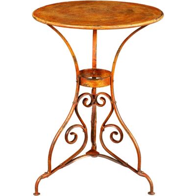 Tavolo da giardino in ferro battuto rosso antico 56x56x77cm - Tavolo Tavolo da giardino in ferro battuto rosso antico 56x56x77cm - Tavolo