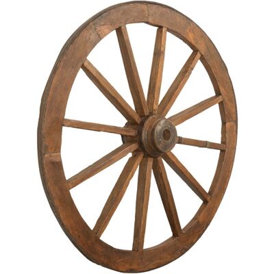 BISCOTTINI - Rueda de Carreta Antigua de Madera - 159x159x30 cm - Decoración de Pared BISCOTTINI - Rueda de Carreta Antigua de Madera - 159x159x30 cm - Decoración de Pared