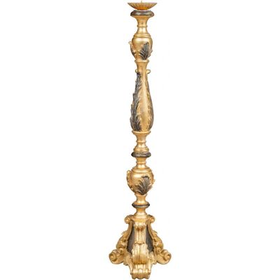 Portacandele in Legno Biscottini - Finitura Foglia Oro - 120x30x30cm - Candelabro Portacandele in Legno Biscottini - Finitura Foglia Oro - 120x30x30cm - Candelabro