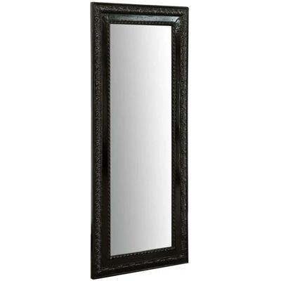 Espejo de pared BISCOTTINI - Rectangular 82x35cm Acabado negro vintage Espejo de pared BISCOTTINI - Rectangular 82x35cm Acabado negro vintage