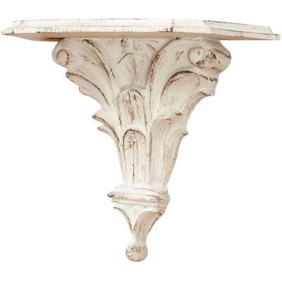 Biscottini Wall Shelf - White Aged Finish - 30x15x27 cm - Italian Craftsmanship Biscottini Wall Shelf - White Aged Finish - 30x15x27 cm - Italian Craftsmanship