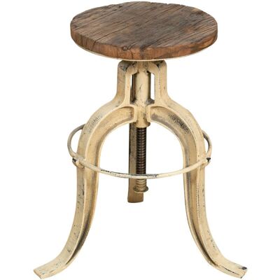 BISCOTTINI Antiker Weiß Gusseisen Hocker - Hocker BISCOTTINI Antiker Weiß Gusseisen Hocker - Hocker