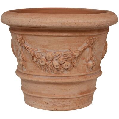 BISCOTTINI - Handgefertigter Terrakottatopf 30x25cm Italien Dekor BISCOTTINI - Handgefertigter Terrakottatopf 30x25cm Italien Dekor
