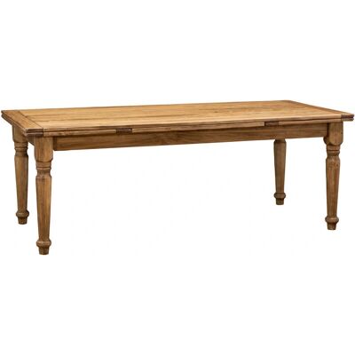Biscottini Mesa extensible de madera maciza de tilo 220x100x80 cm Biscottini Mesa extensible de madera maciza de tilo 220x100x80 cm