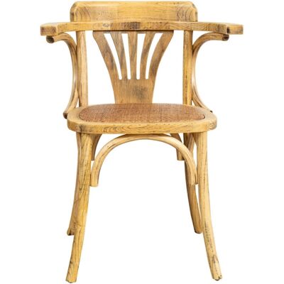 Biscottini - Sillas de cocina de madera 44x42x76 cm - ash wood - ratán seat - Dining chair Biscottini - Sillas de cocina de madera 44x42x76 cm - ash wood - ratán seat - Dining chair