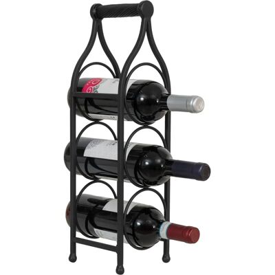 BISCOTTINI - Porta bottiglie ferro 46x13 - 3 bottiglie - ferro battuto - Wine bottle holder BISCOTTINI - Porta bottiglie ferro 46x13 - 3 bottiglie - ferro battuto - Wine bottle holder