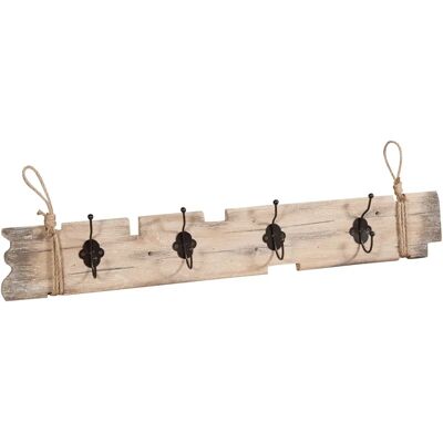 BISCOTTINI - Attaccapanni parete legno massello - L79,5XPR7XH12 cm BISCOTTINI - Attaccapanni parete legno massello - L79,5XPR7XH12 cm