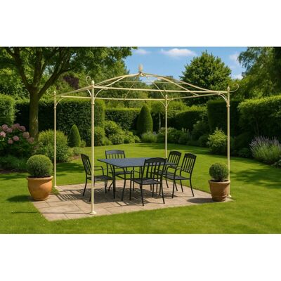 Biscottini - Iron Gazebo - L350xP350xH330 cm - Iron - Gazebo Biscottini - Iron Gazebo - L350xP350xH330 cm - Iron - Gazebo