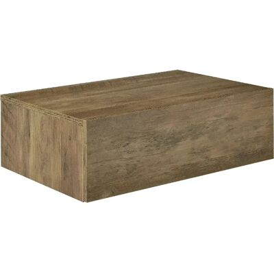 HelloShop26 - Scaffale da parete con 2 cassetti 46 cm marrone - Scaffale HelloShop26 - Scaffale da parete con 2 cassetti 46 cm marrone - Scaffale