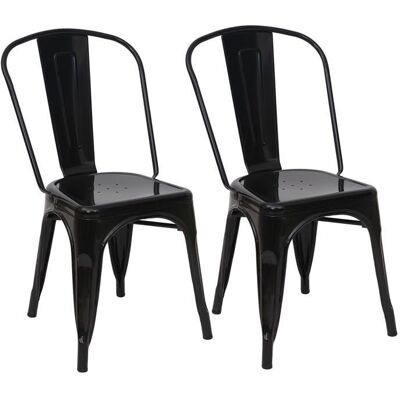DÉCOSHOP26 - 040000270 - Negro - Apilable - Silla DÉCOSHOP26 - 040000270 - Negro - Apilable - Silla