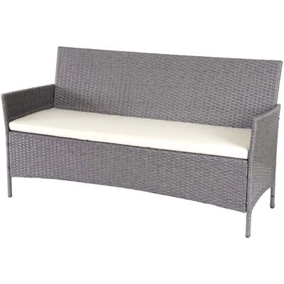 Décoshop26 - 040001104 - Gris polirratán - Garden bench Décoshop26 - 040001104 - Gris polirratán - Garden bench