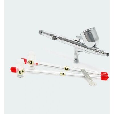 HELLOSHOP26 - DA Dual Action - ugelli 0,2/0,3/0,5 mm - contenitore 7 ml - Airbrush HELLOSHOP26 - DA Dual Action - ugelli 0,2/0,3/0,5 mm - contenitore 7 ml - Airbrush