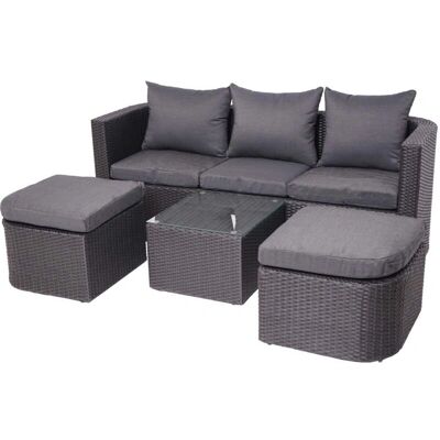 Decoshop26 - Gis - Antracite - Polirotino - Outdoor Set Decoshop26 - Gis - Antracite - Polirotino - Outdoor Set