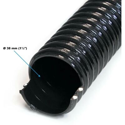 HELLOSHOP26 Tuyau d'Aspiration Spiralé - 38mm, 10m, PVC Flexible, Noir HELLOSHOP26 Tuyau d'Aspiration Spiralé - 38mm, 10m, PVC Flexible, Noir