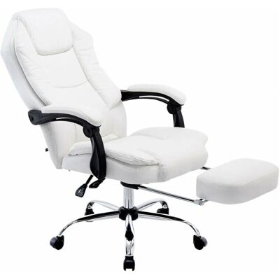 HELLOSHOP26 Sedia da ufficio ergonomica bianca con poggiapiedi - Sedia da ufficio HELLOSHOP26 Sedia da ufficio ergonomica bianca con poggiapiedi - Sedia da ufficio