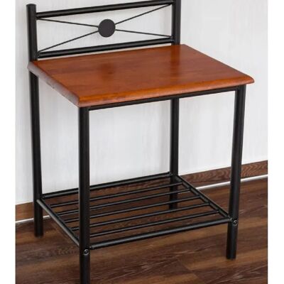 DÉCOSHOP26 - MOC06004 - Metal negro - Mesita de noche DÉCOSHOP26 - MOC06004 - Metal negro - Mesita de noche