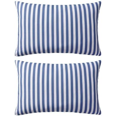 Décoshop26 DEC020108 - Juego de 2 cojines de jardín 60x40cm Raya azul Décoshop26 DEC020108 - Juego de 2 cojines de jardín 60x40cm Raya azul