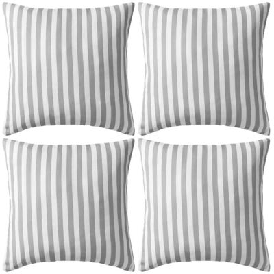 DECOSHOP26 DEC020110 Rayure gris/blanc 45x45 cm Ensemble de coussins - Publicité DECOSHOP26 DEC020110 Rayure gris/blanc 45x45 cm Ensemble de coussins - Publicité