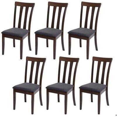 Décoshop26 Sillas de comedor de tela y madera gris oscuro - Sillas de comedor Décoshop26 Sillas de comedor de tela y madera gris oscuro - Sillas de comedor