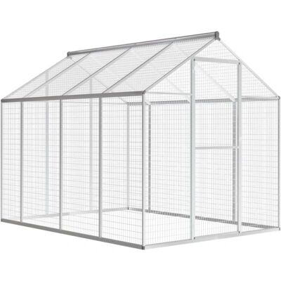 Voliera in Alluminio Helloshop26 242cm - Gabbia Esterna per Uccelli Voliera in Alluminio Helloshop26 242cm - Gabbia Esterna per Uccelli