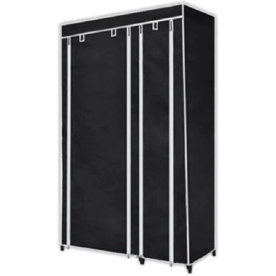 HELLOSHOP26 - armario de tela 4 estantes - Negro - Wardrobe HELLOSHOP26 - armario de tela 4 estantes - Negro - Wardrobe