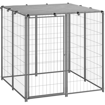 Helloshop26 Enclos pour chiens en acier - 110x110x110 cm - Extérieur Helloshop26 Enclos pour chiens en acier - 110x110x110 cm - Extérieur