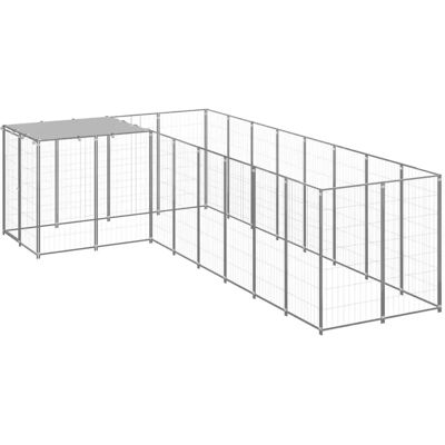 Helloshop26 - Gabbia per cani di 6,05 m² in acciaio - Esterno Helloshop26 - Gabbia per cani di 6,05 m² in acciaio - Esterno