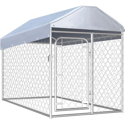 Jaula exterior para perros Helloshop26 - 125 cm Jaula exterior para perros Helloshop26 - 125 cm
