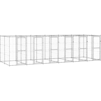 Helloshop26 - Enclos en acier galvanisé - 14,52 m² Helloshop26 - Enclos en acier galvanisé - 14,52 m²