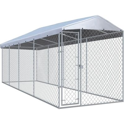 Helloshop26 Gran recinto para animales - Acero galvanizado y techo UV Helloshop26 Gran recinto para animales - Acero galvanizado y techo UV
