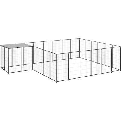 Helloshop26 Gabbia in Acciaio per Esterni - 12,1 m² Nera Helloshop26 Gabbia in Acciaio per Esterni - 12,1 m² Nera